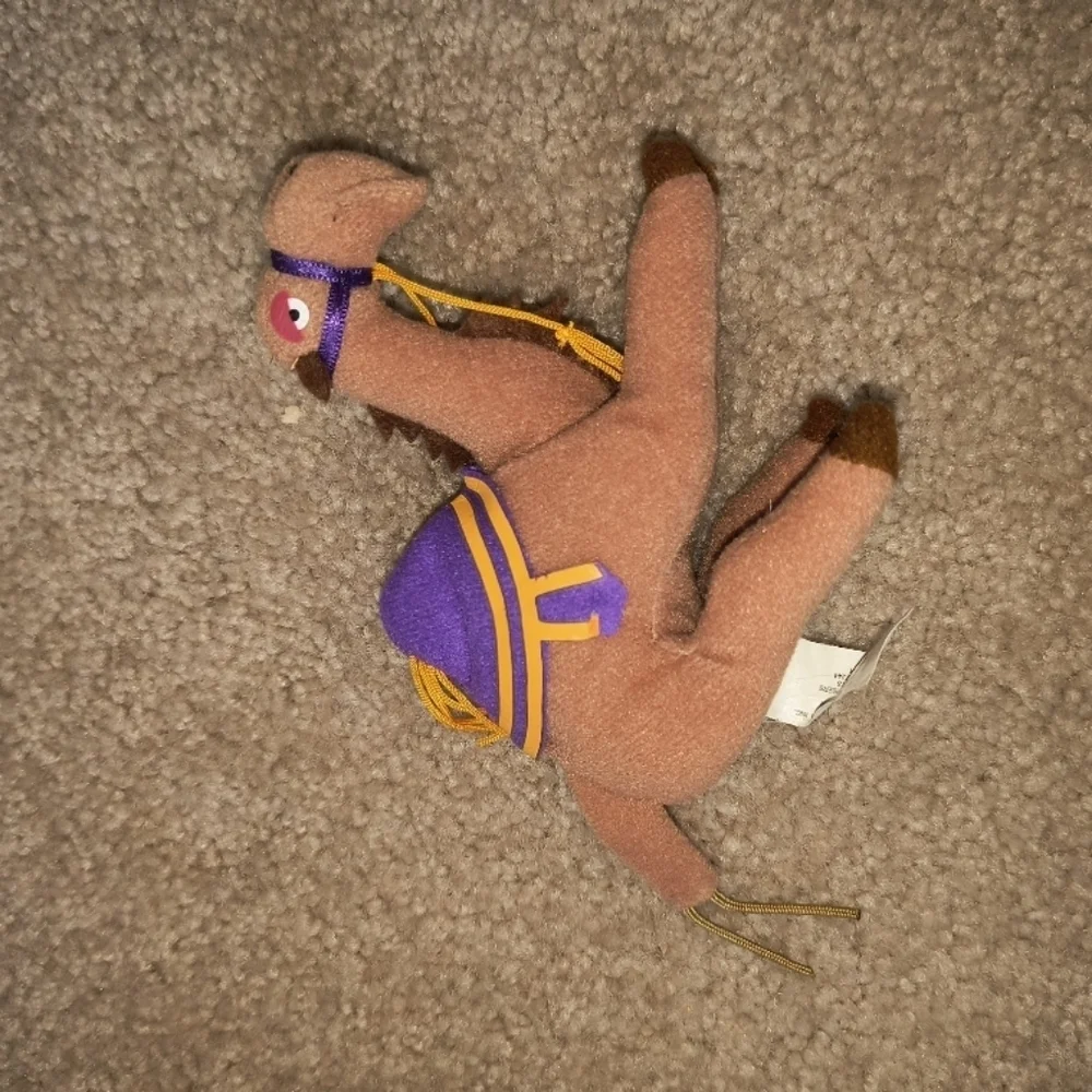 Plush Camel Toy with Purple Saddle vintage 1990s Moses Prince of Egypt collector